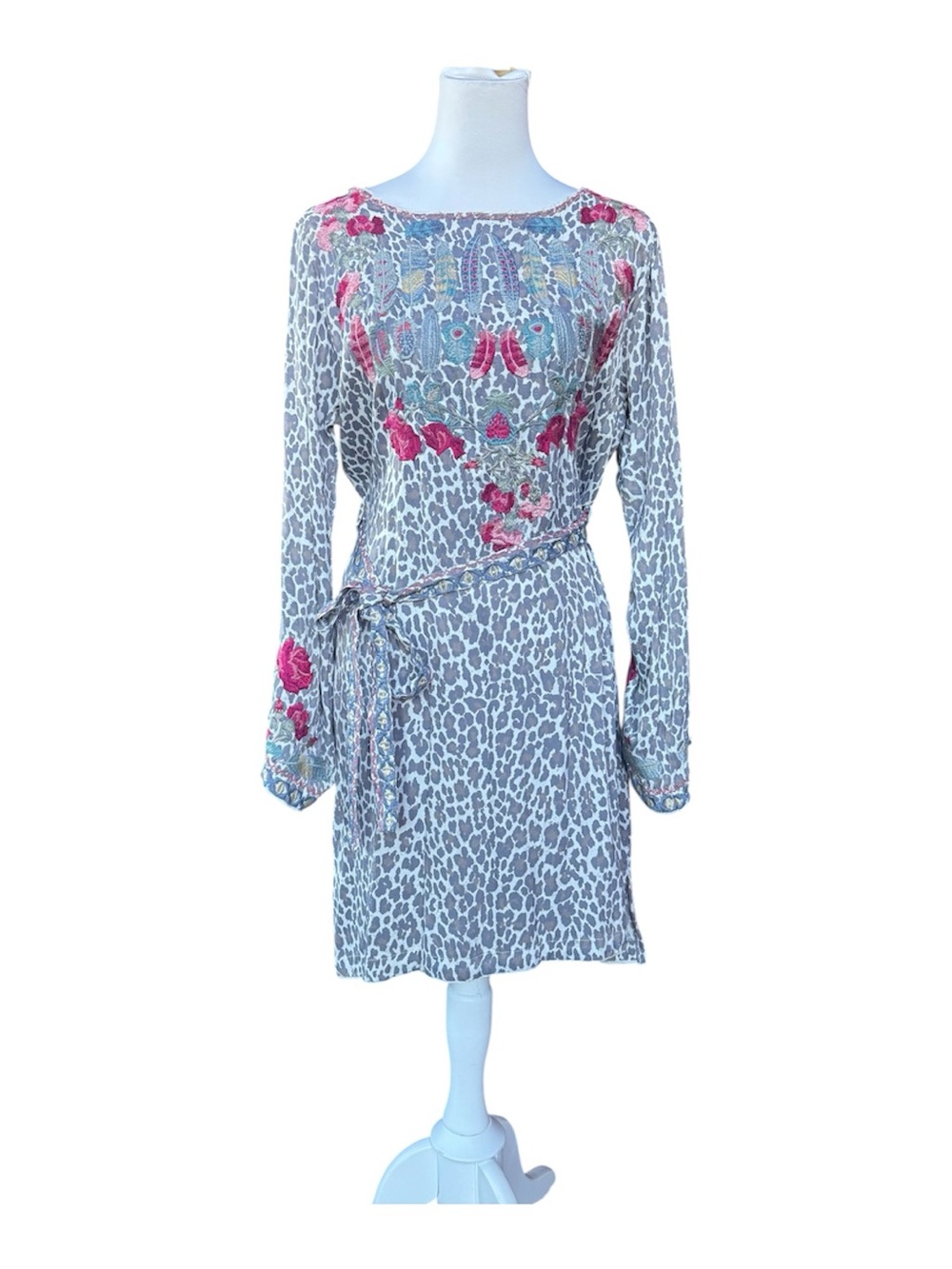 Johnny Was Inigo Satin Dress NWT